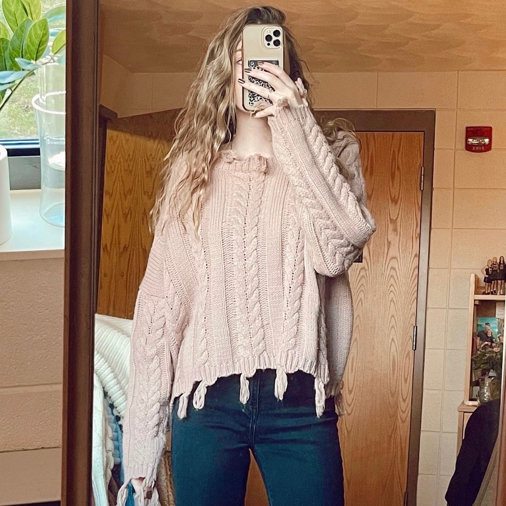 Altard State Knit Pink Sweater Size small